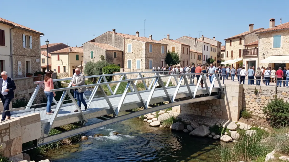 Jean Moulin bridge in Sainte-Marie-la-Mer, a new walkway for soft mobility.