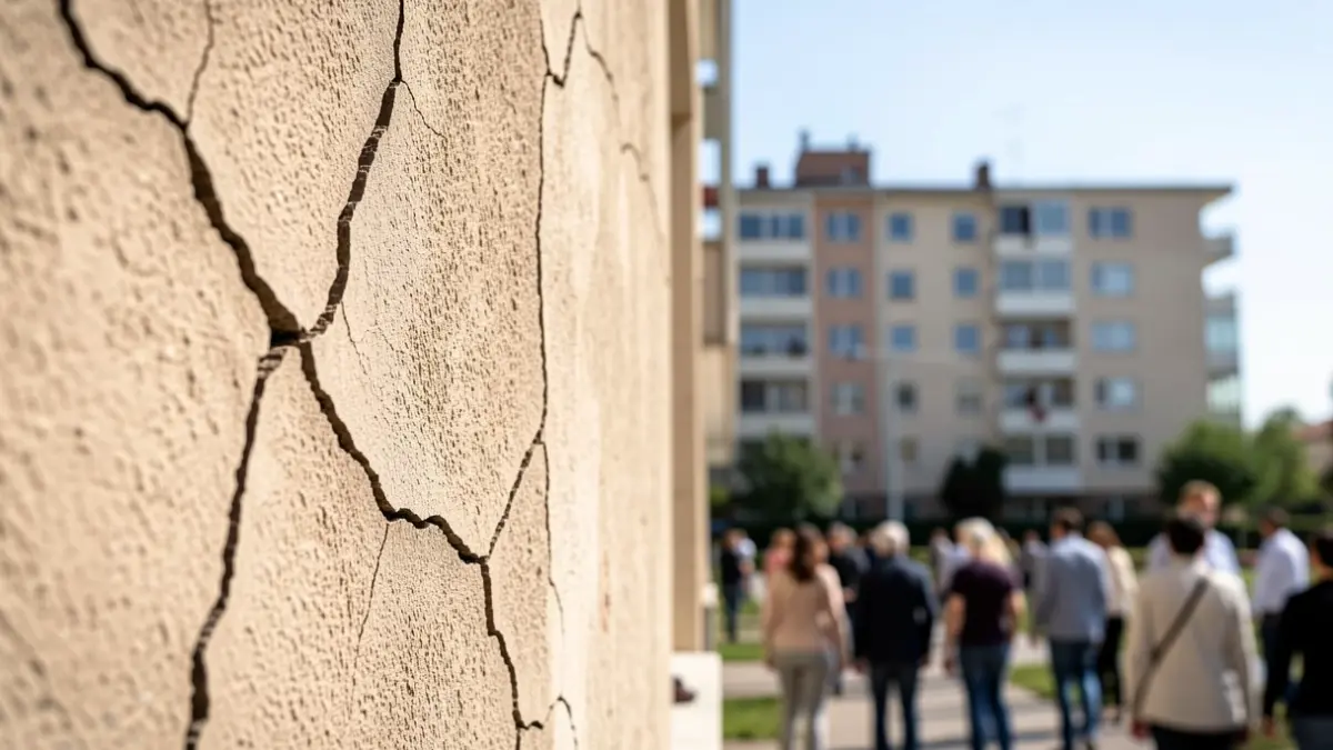 Generic image of cracks on a wall.