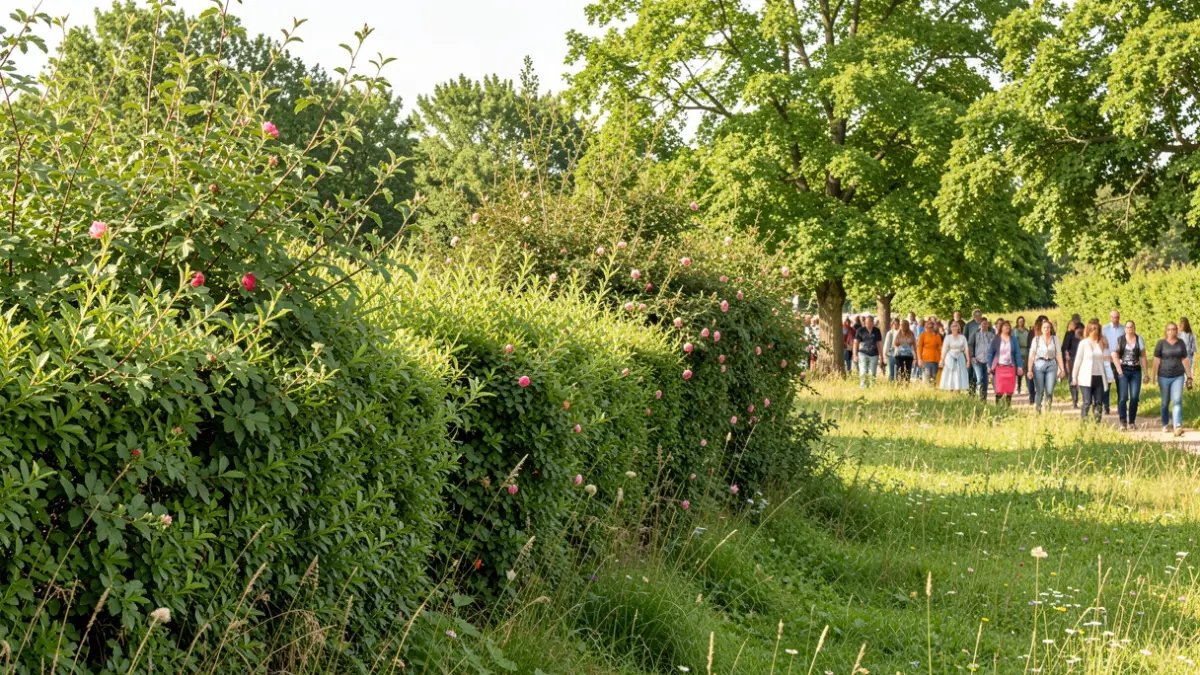 Generic image of country hedges and trees in a rural Occitanie landscape.