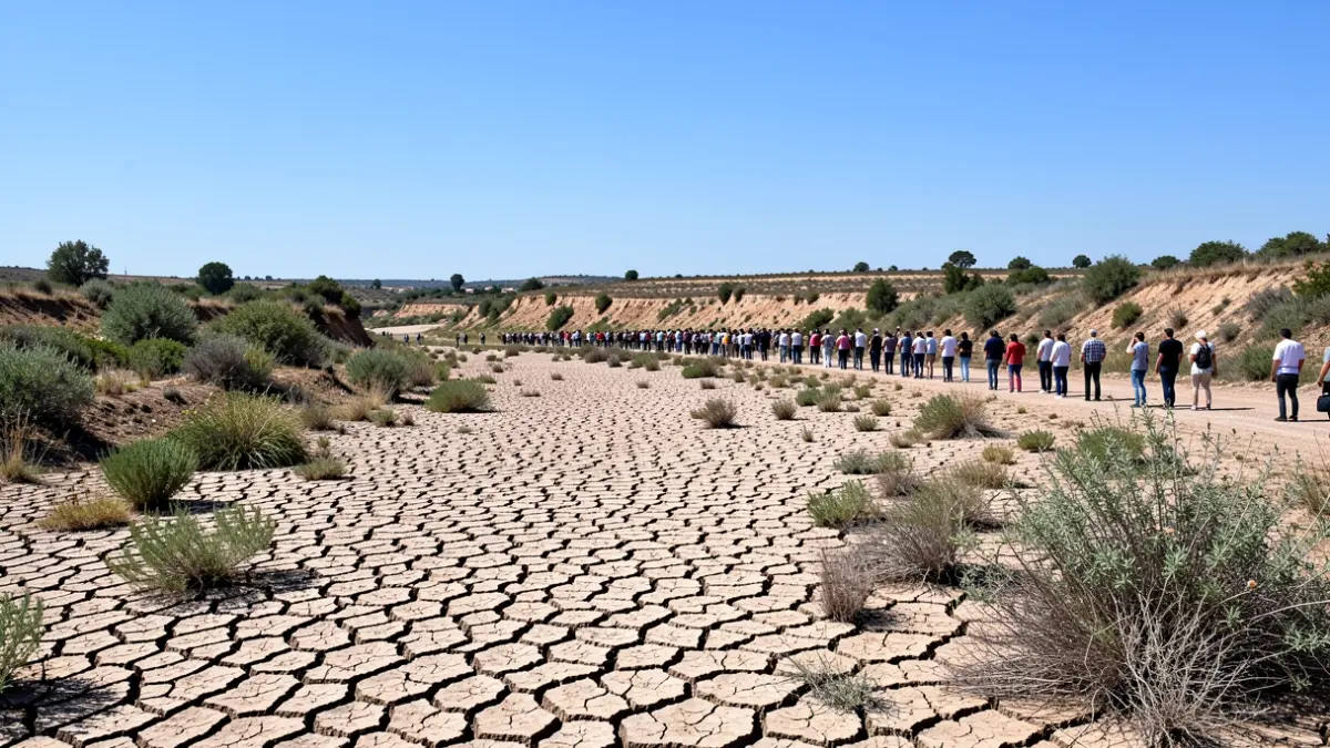 Image générique de la sécheresse impactant les cours d'eau en Occitanie.