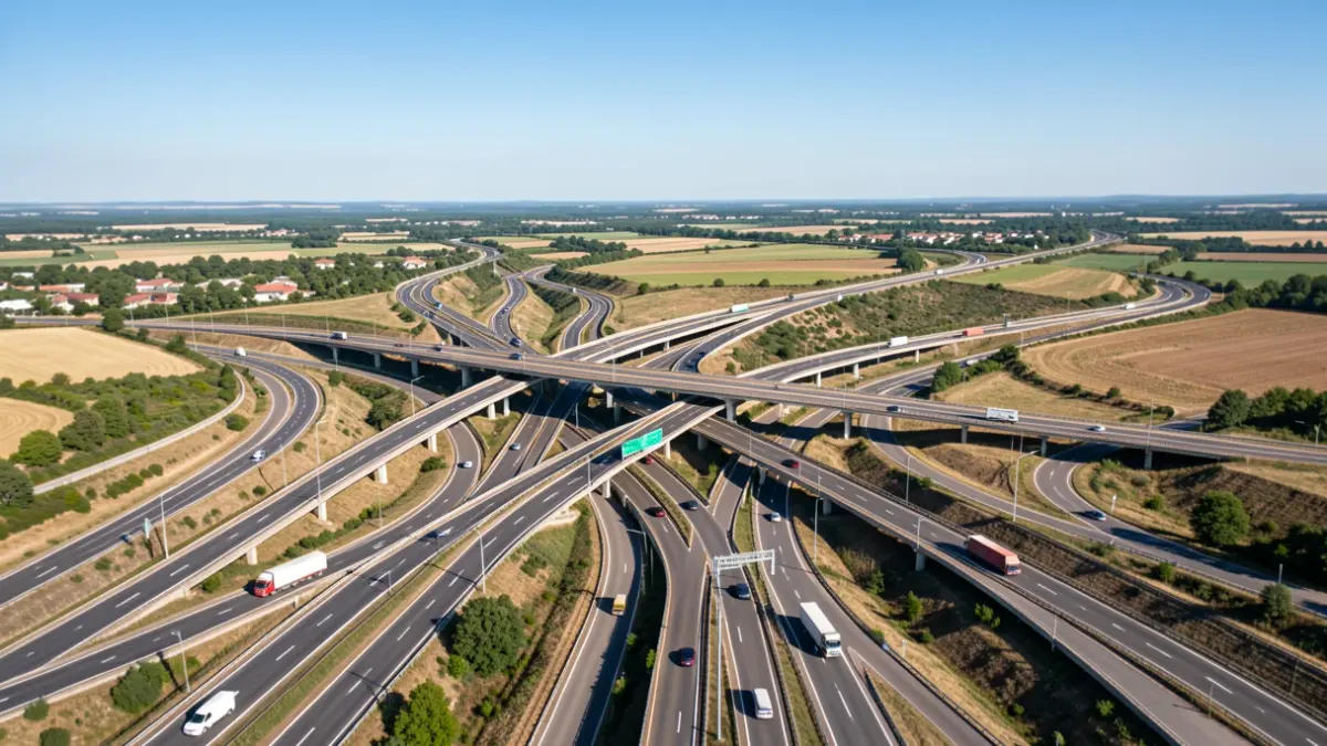 Generic image of highway network in southern France.