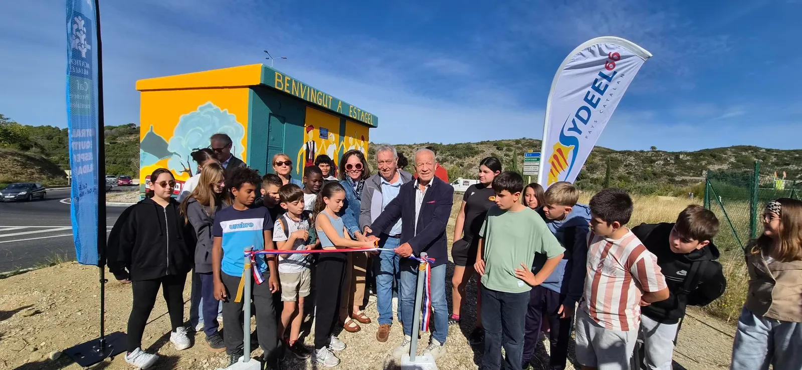 Une fresque embellit un poste de transformation électrique à Estagel