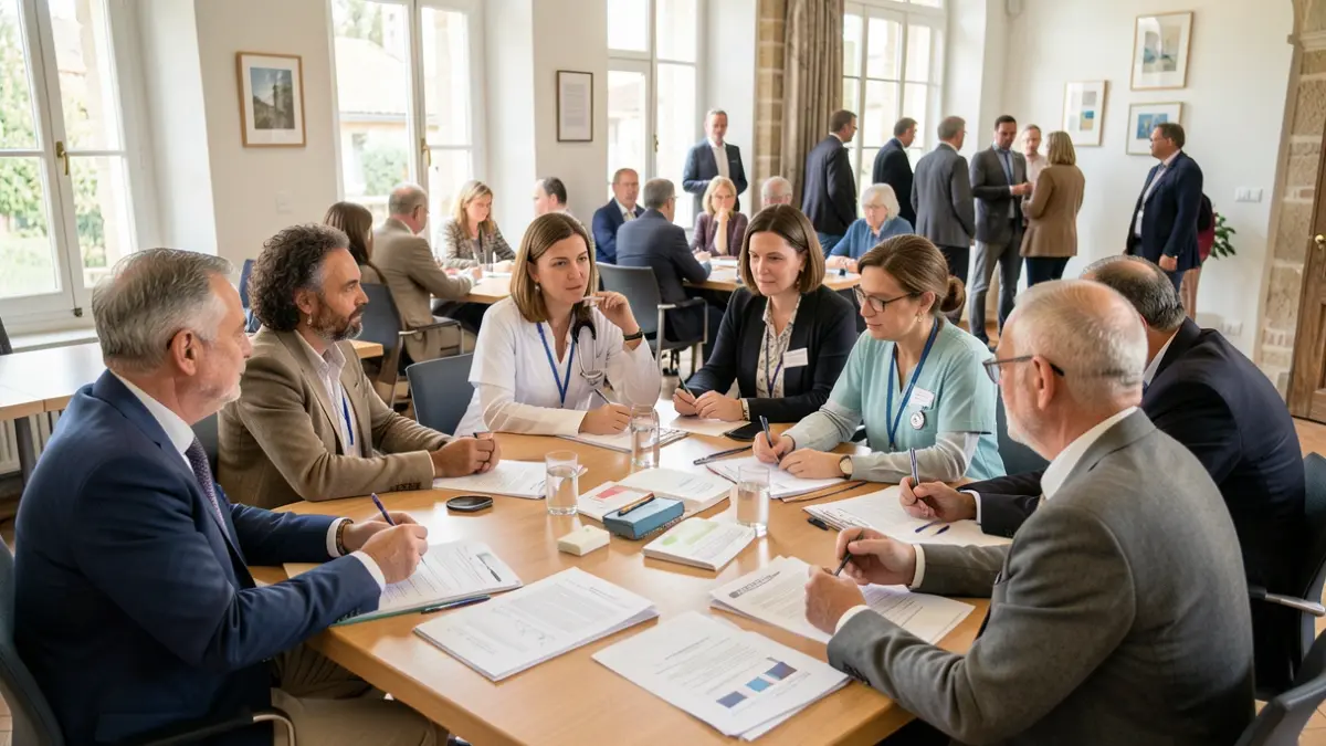 Generic image of professionals meeting about urban planning and health.