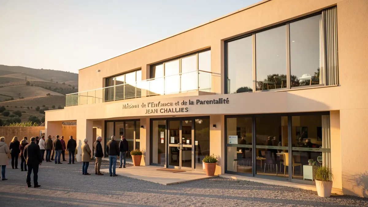 Façade de la Maison de l'Enfance et de la Parentalité Jean Chalier à Vendargues.