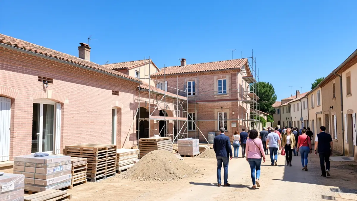 Generic image of a construction site for a senior living facility in the South-West of France.