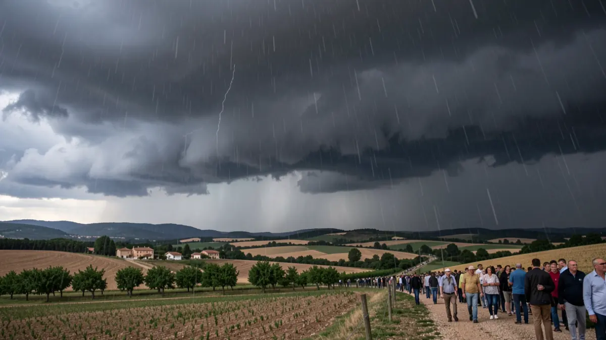Image générique d'orages sur la région Occitanie.