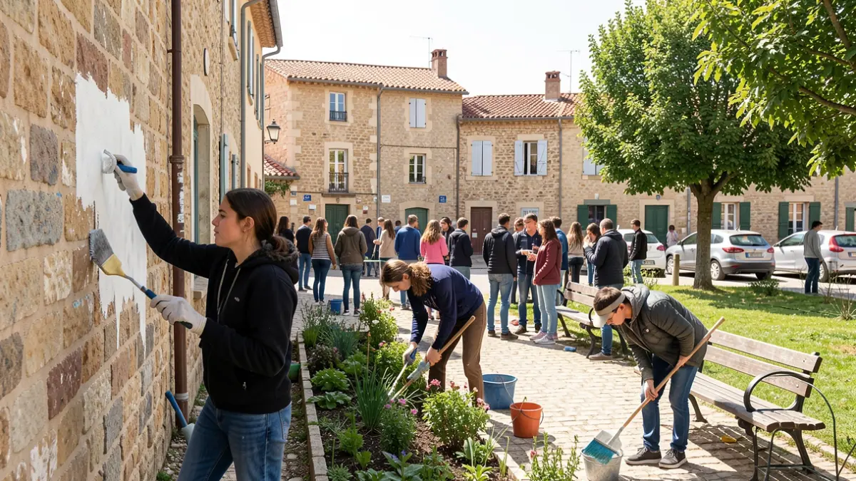 Des adolescents participent à des missions citoyennes pour la ville de Villeneuve-lès-Maguelone.